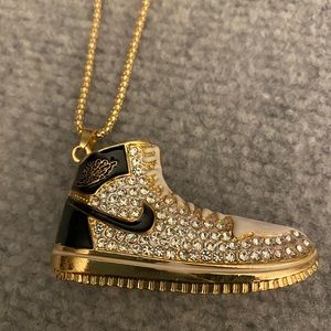 Betsey Johnson necklace Nike shoe new
